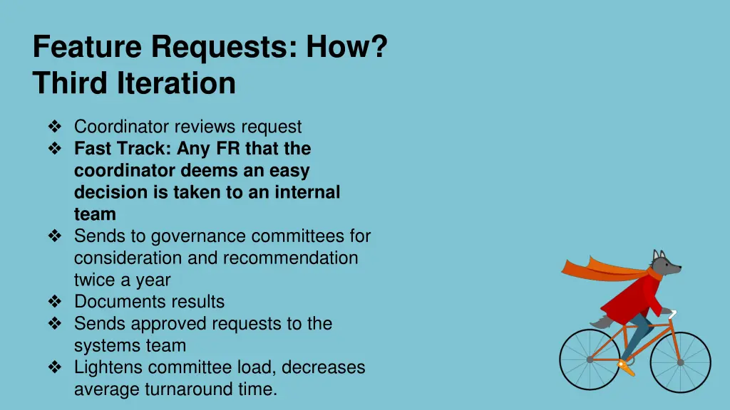 feature requests how third iteration