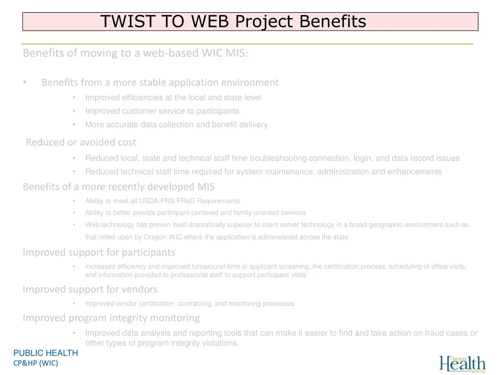 twist to web project benefits