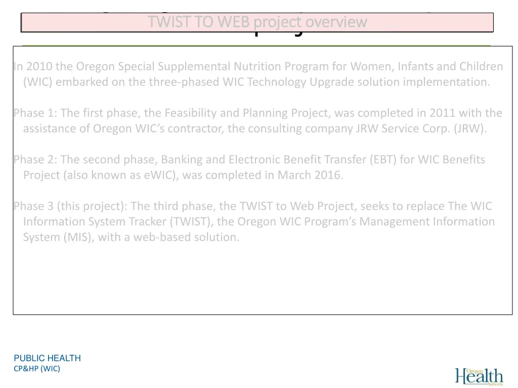 twist to web project overview twist