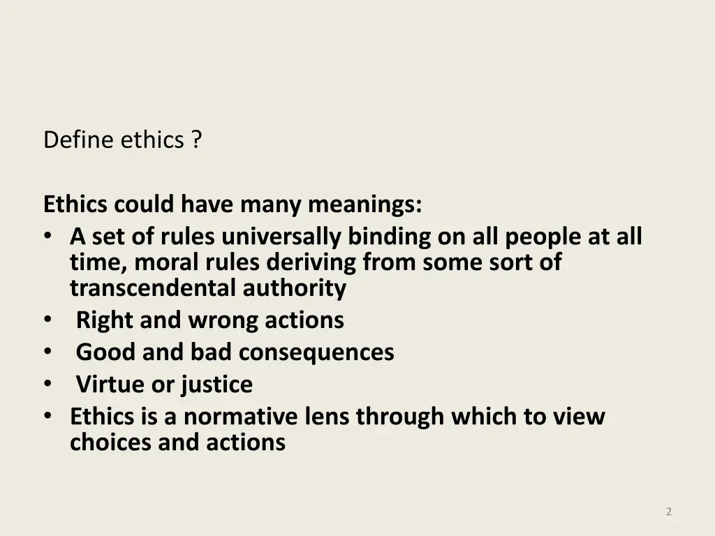 define ethics