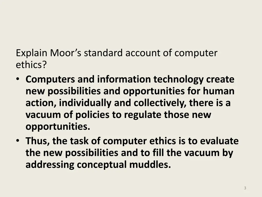 explain moor s standard account of computer