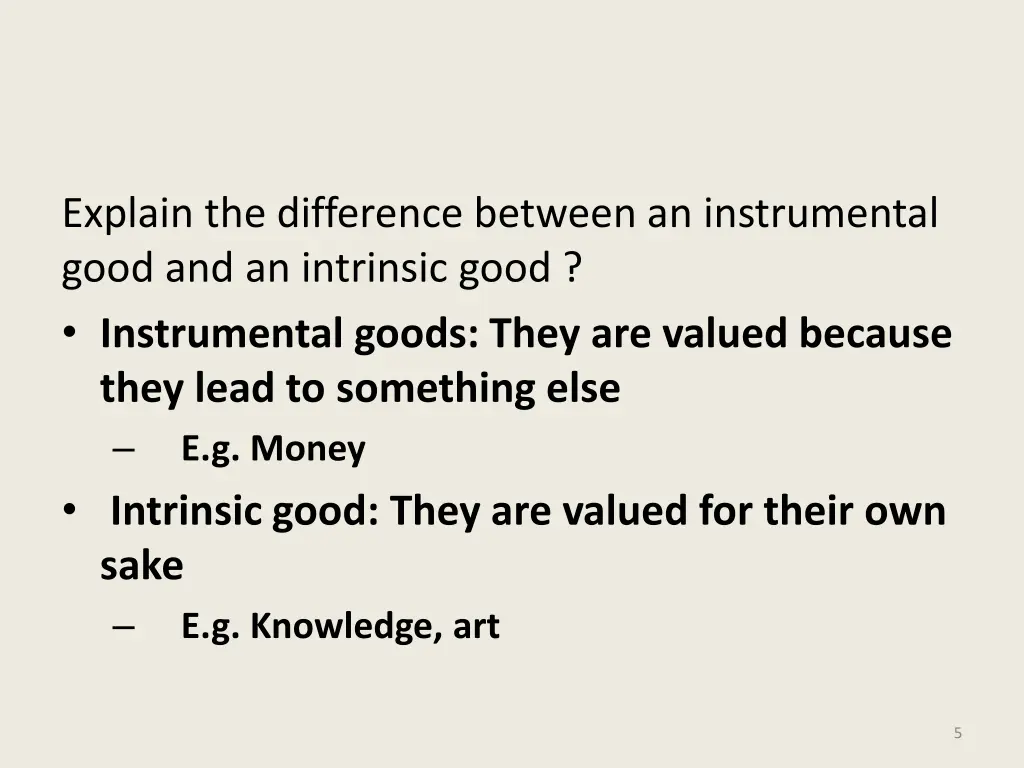 explain the difference between an instrumental