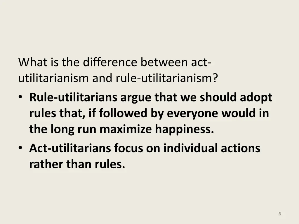 what is the difference between act utilitarianism