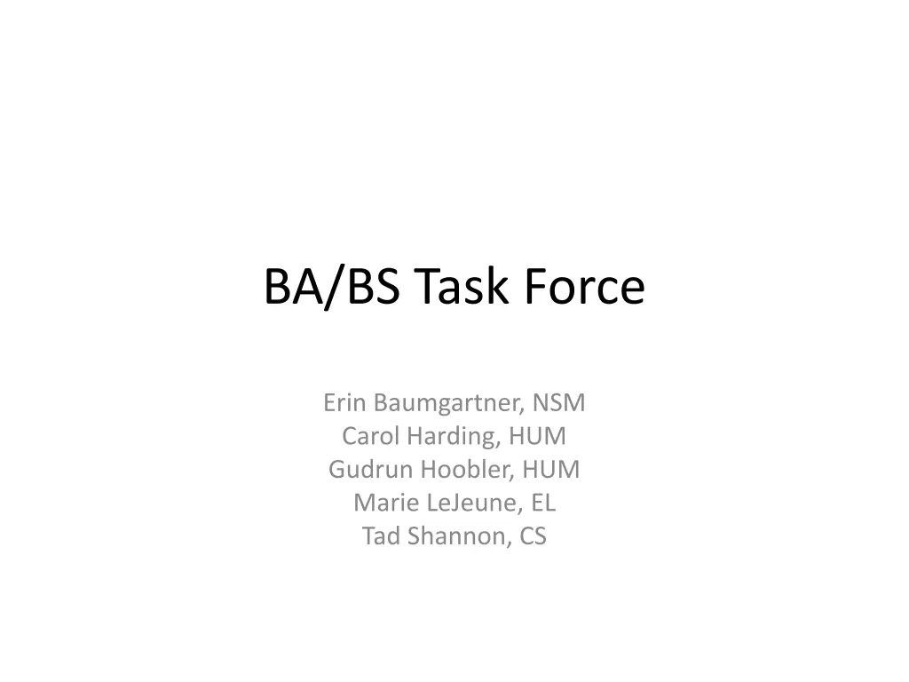 ba bs task force