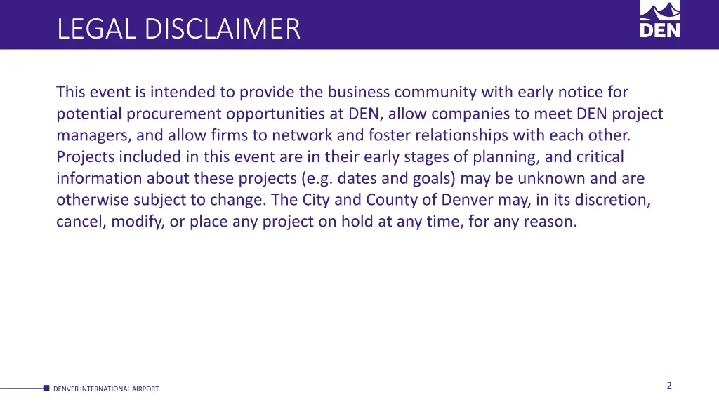 legal disclaimer