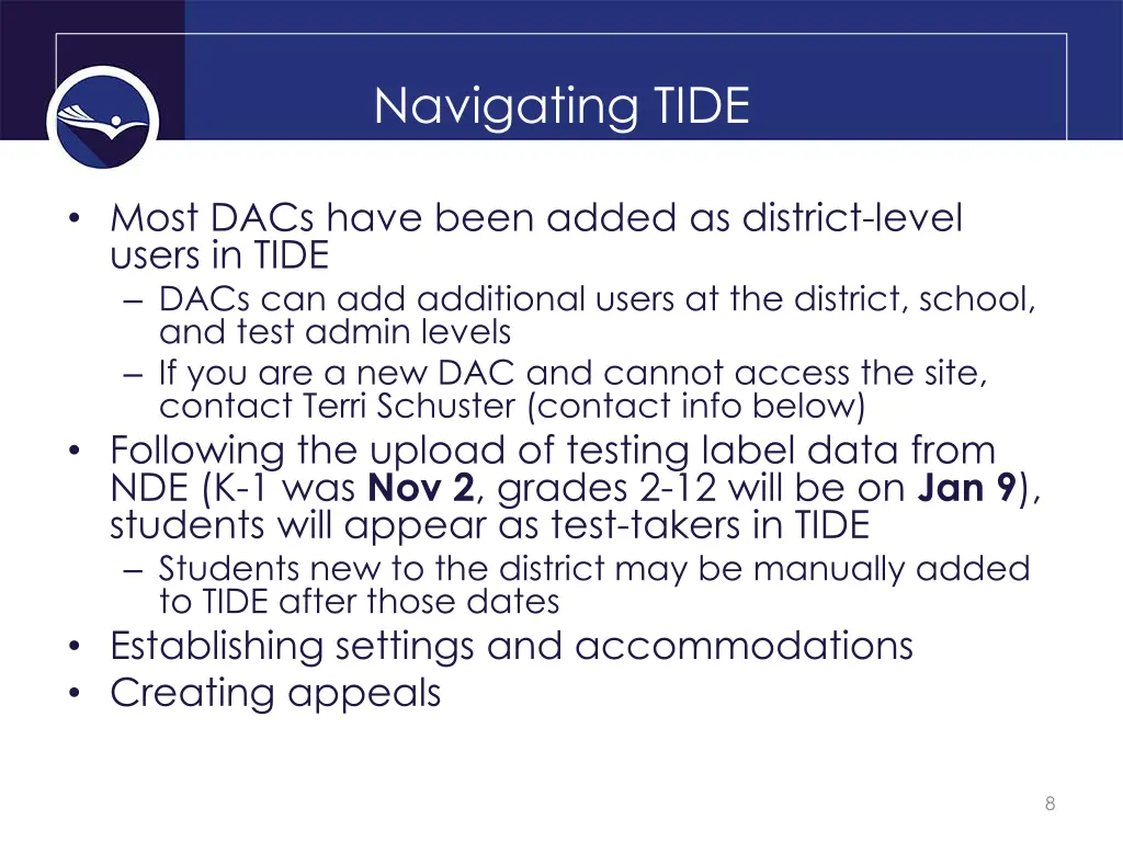 navigating tide