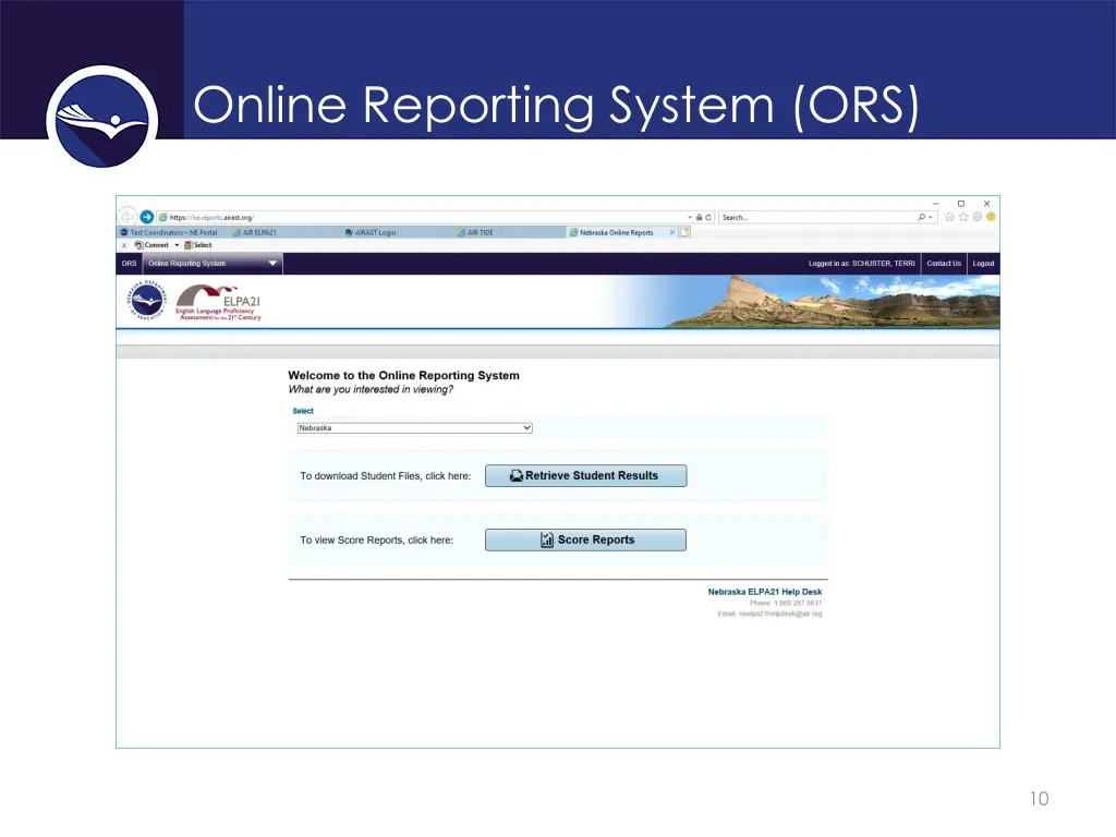 online reporting system ors 1