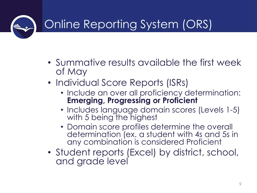 online reporting system ors