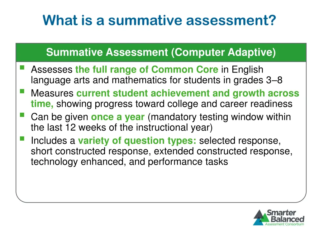 what is a summative assessment