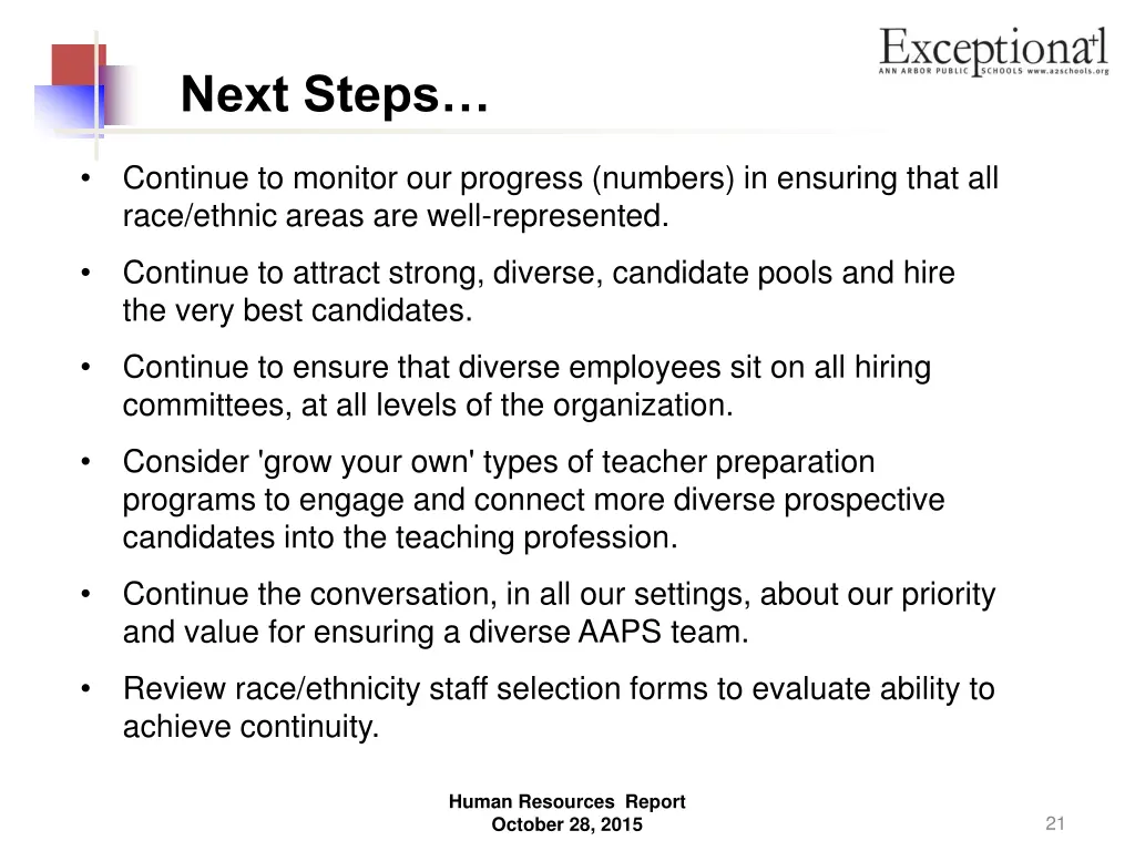 next steps