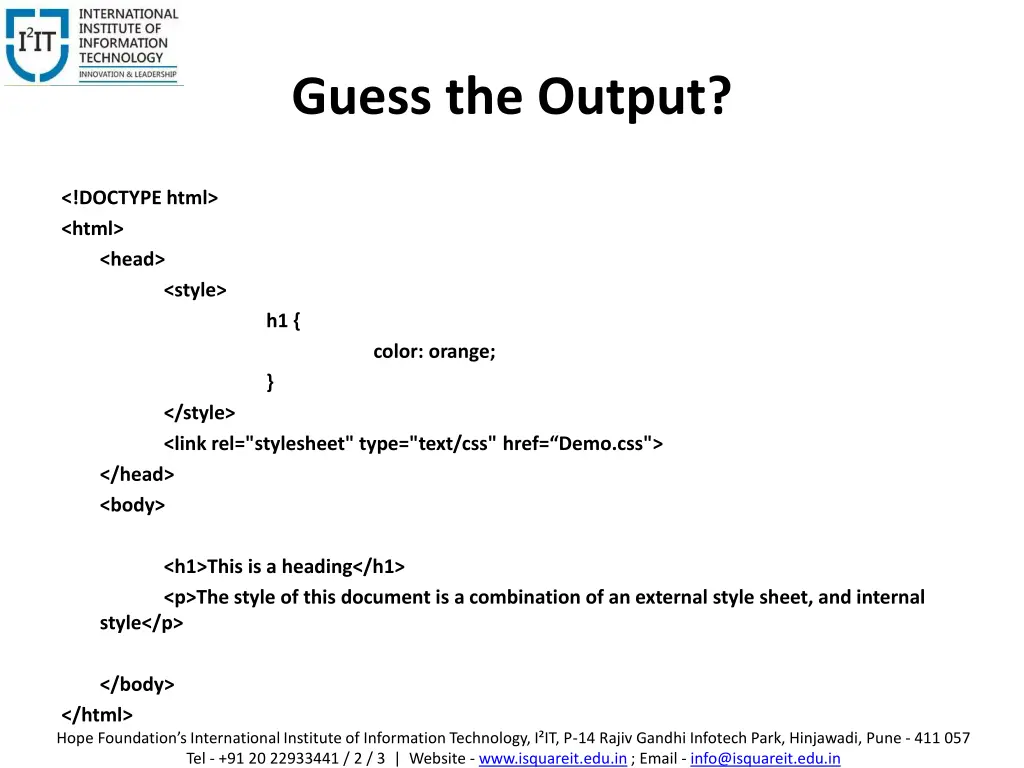 guess the output