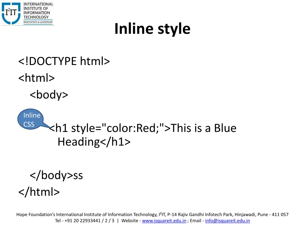inline style
