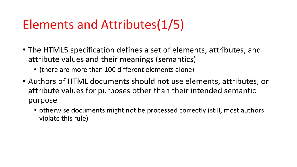 elements and attributes 1 5