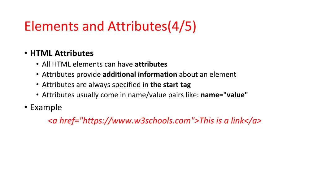 elements and attributes 4 5