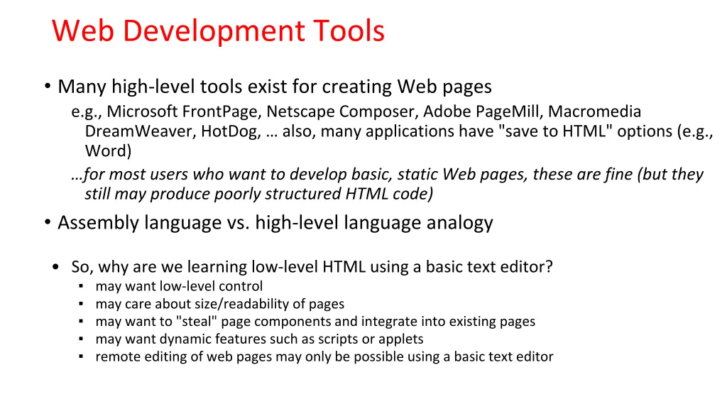 web development tools
