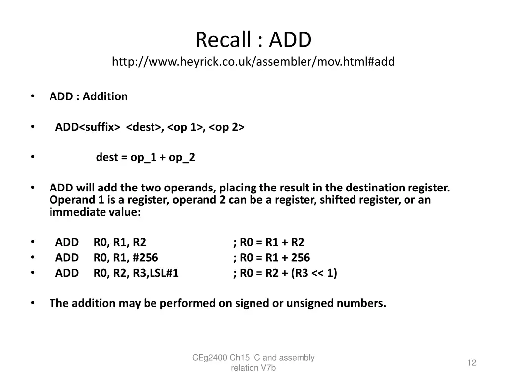 recall add