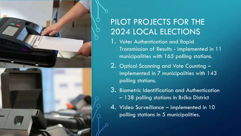pilot projects for the 2024 local elections