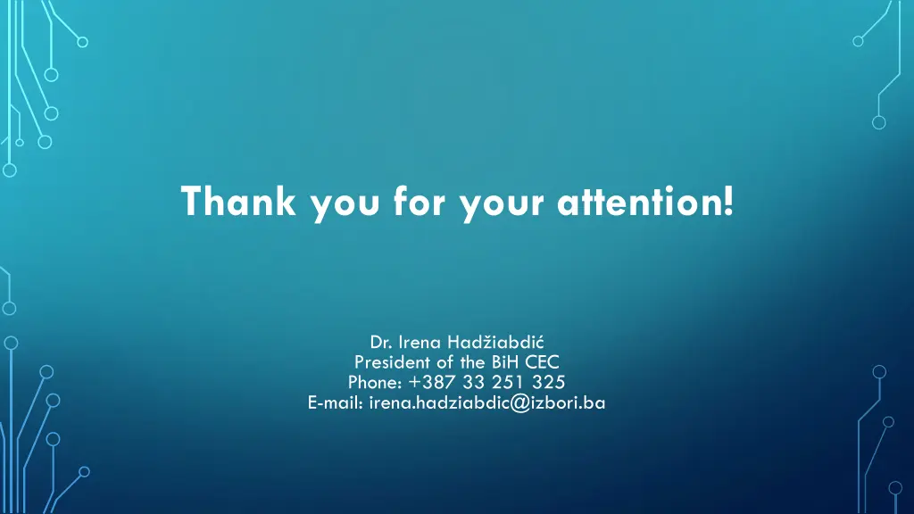 thank you for your attention