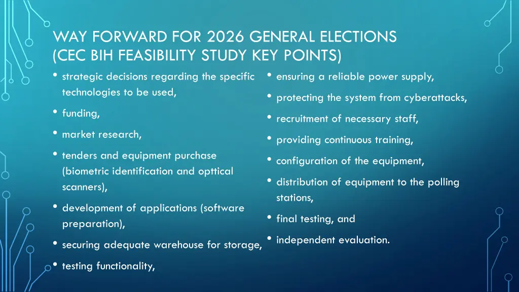 way forward for 2026 general elections