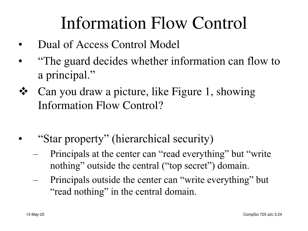 information flow control dual of access control