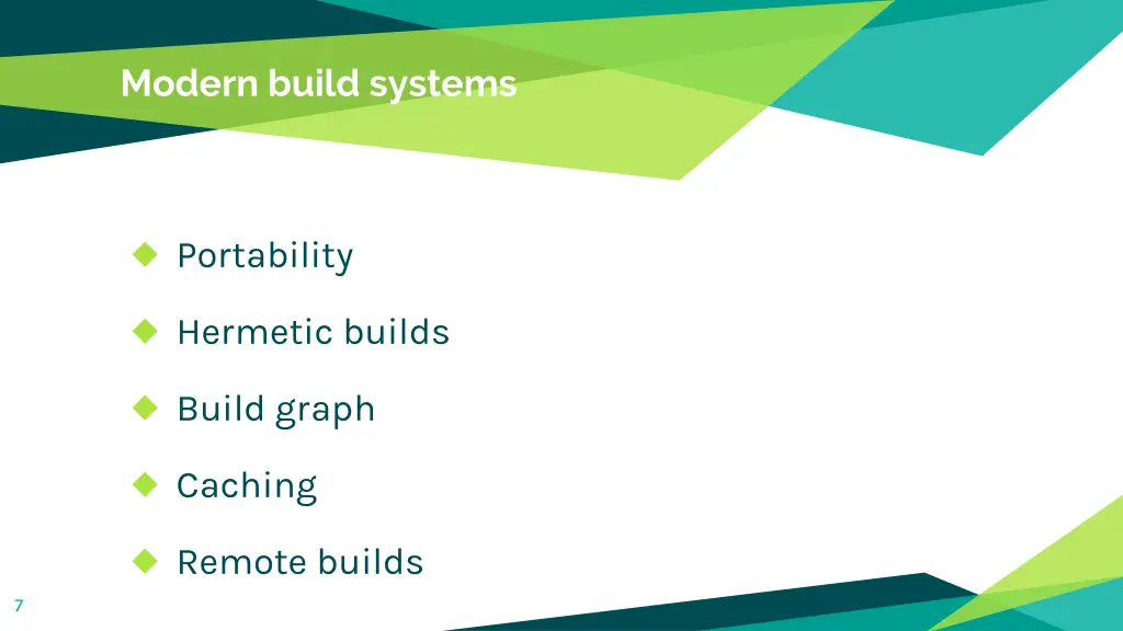 modern build systems