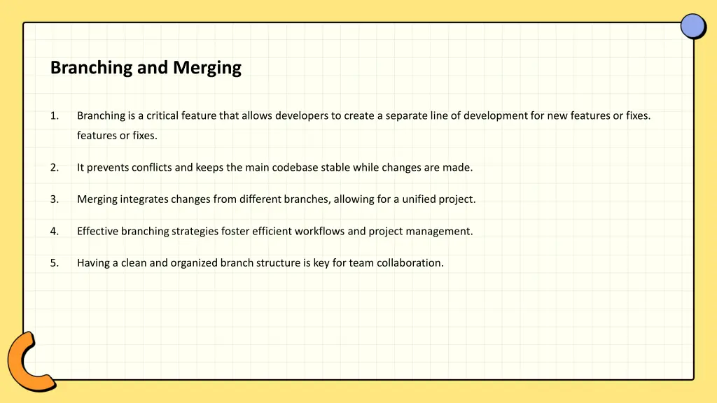 branching and merging