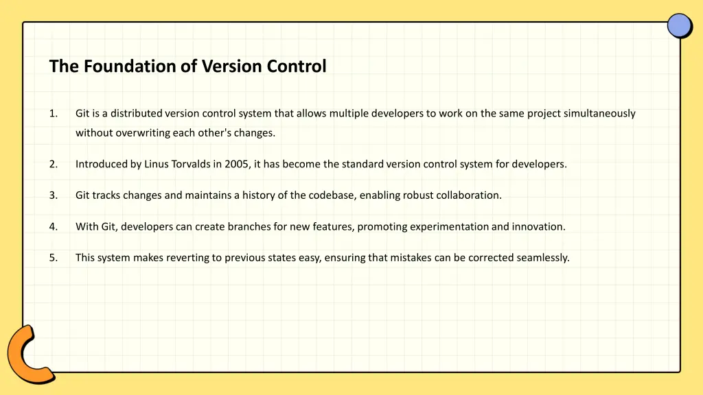 the foundation of version control