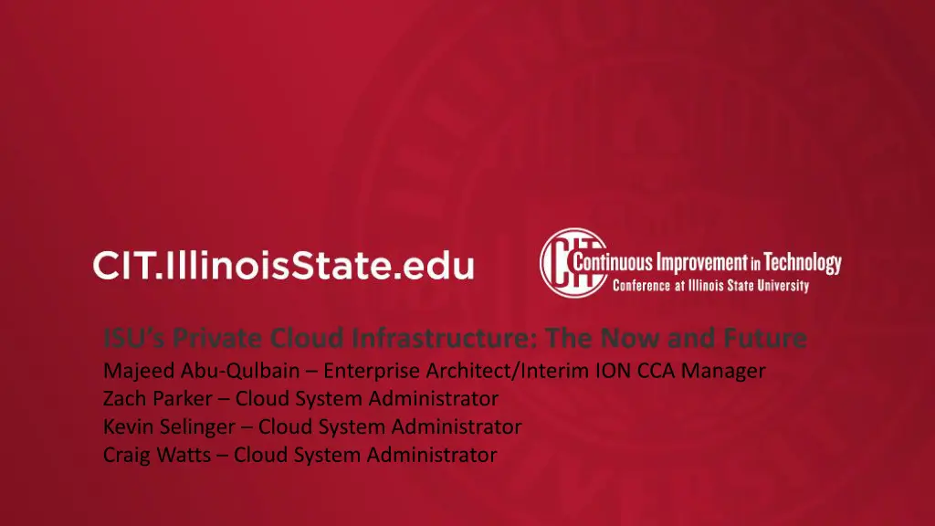 isu s private cloud infrastructure