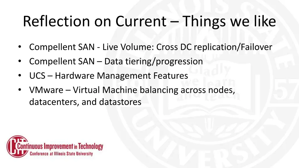 reflection on current things we like