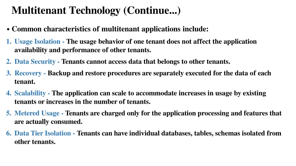 multitenant technology continue