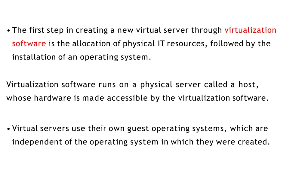 the first step in creating a new virtual server