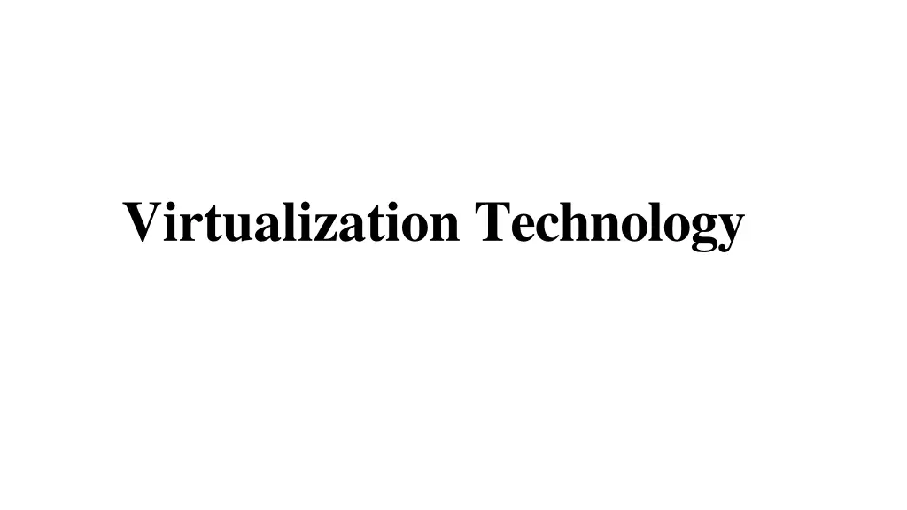 virtualization technology