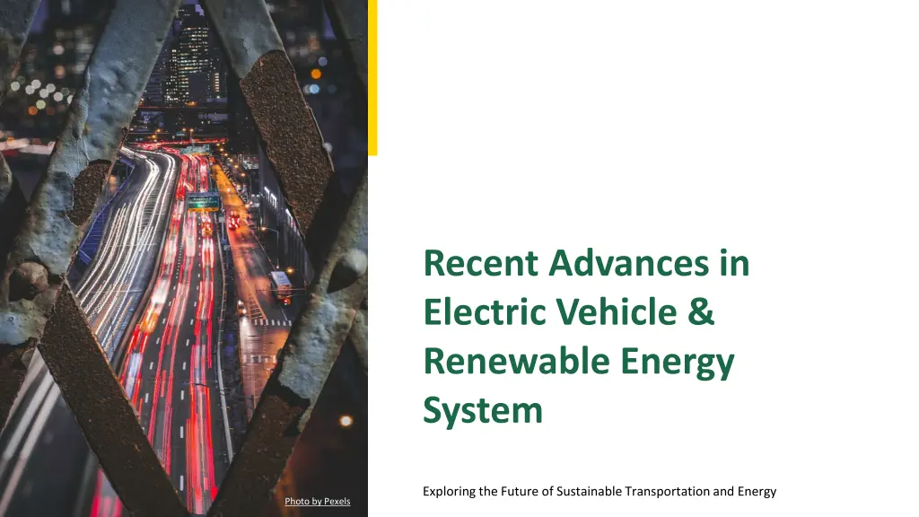 recent advances in electric vehicle renewable