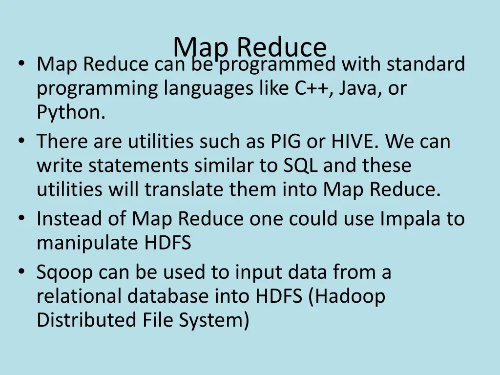 map reduce