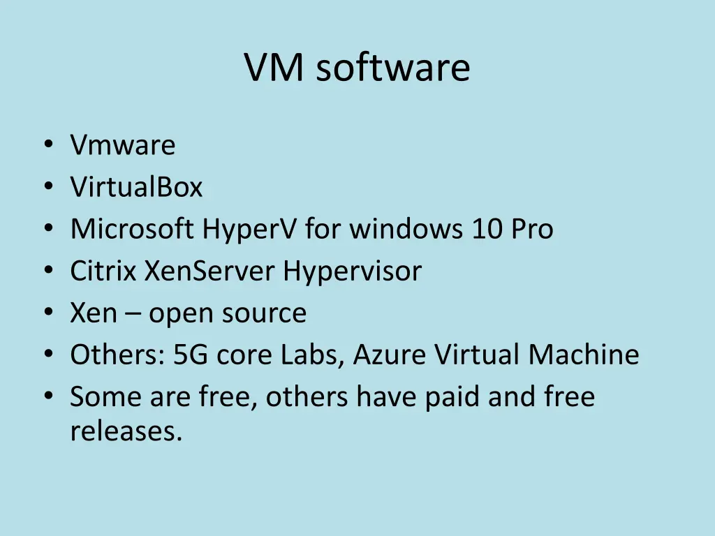 vm software