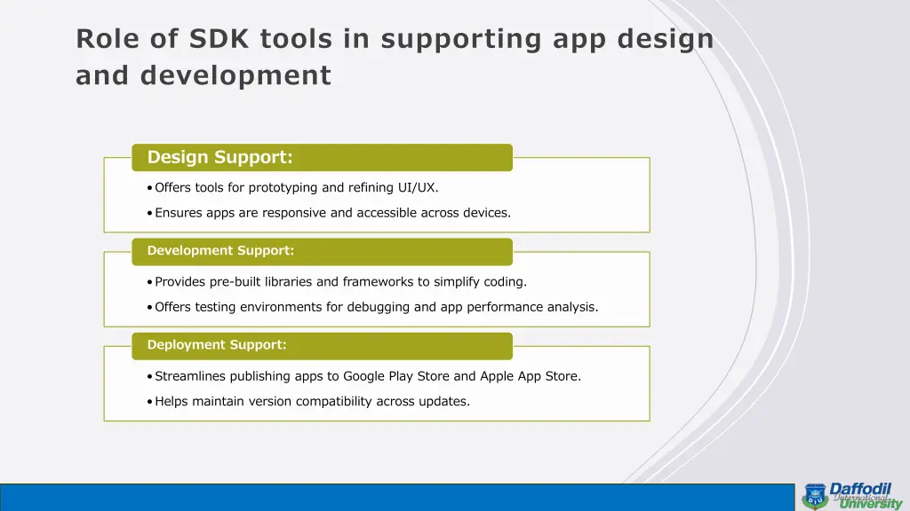 role of sdk tools in supporting app design