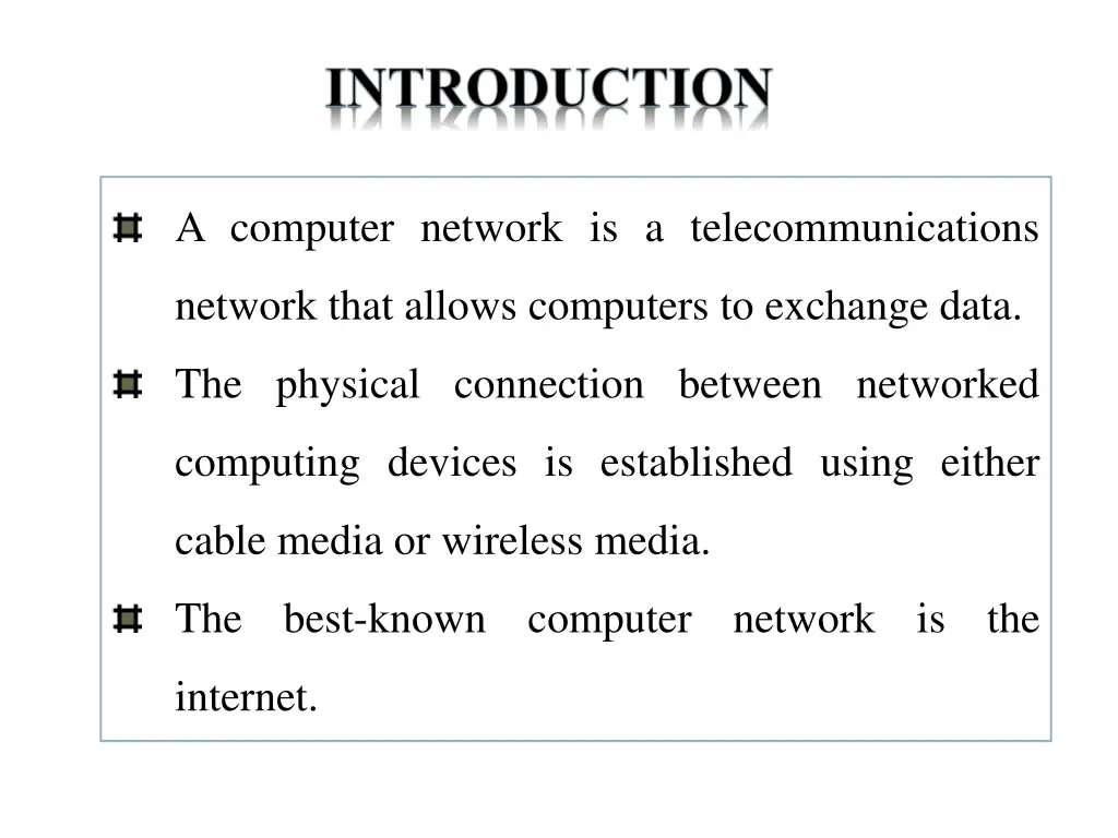 a computer network is a telecommunications