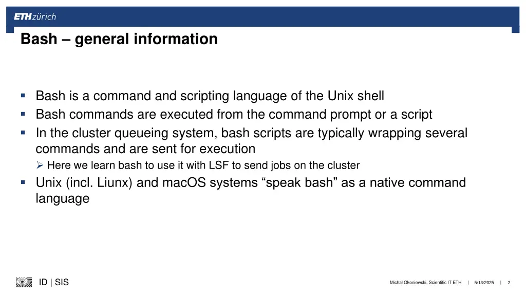 bash general information