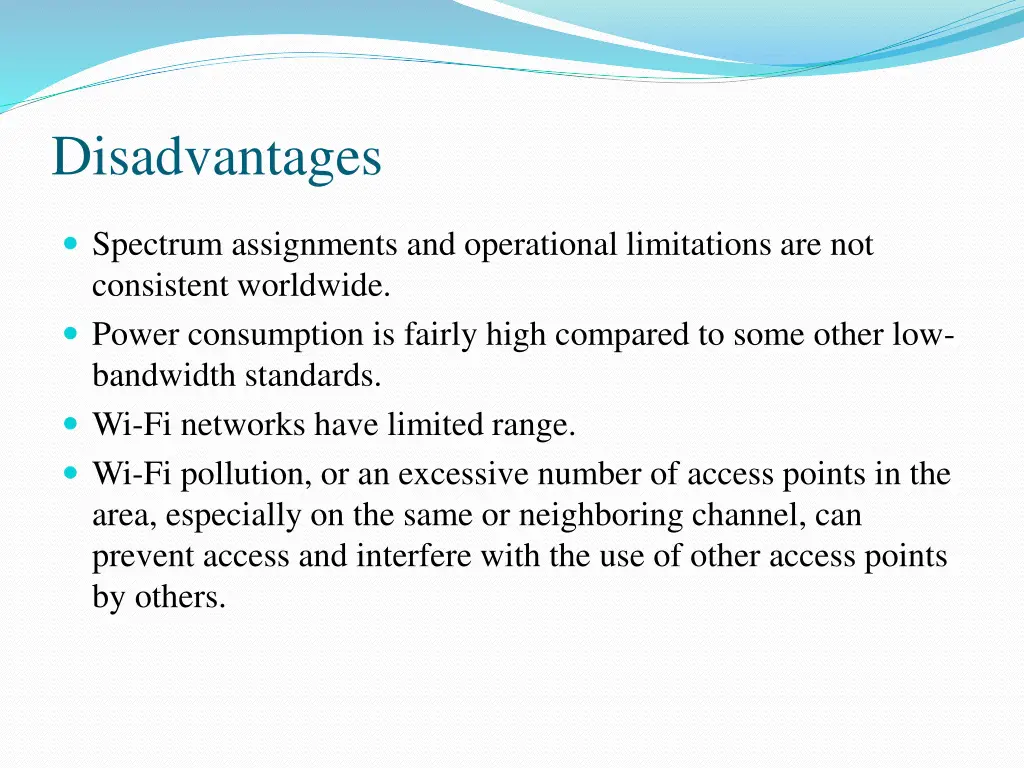 disadvantages