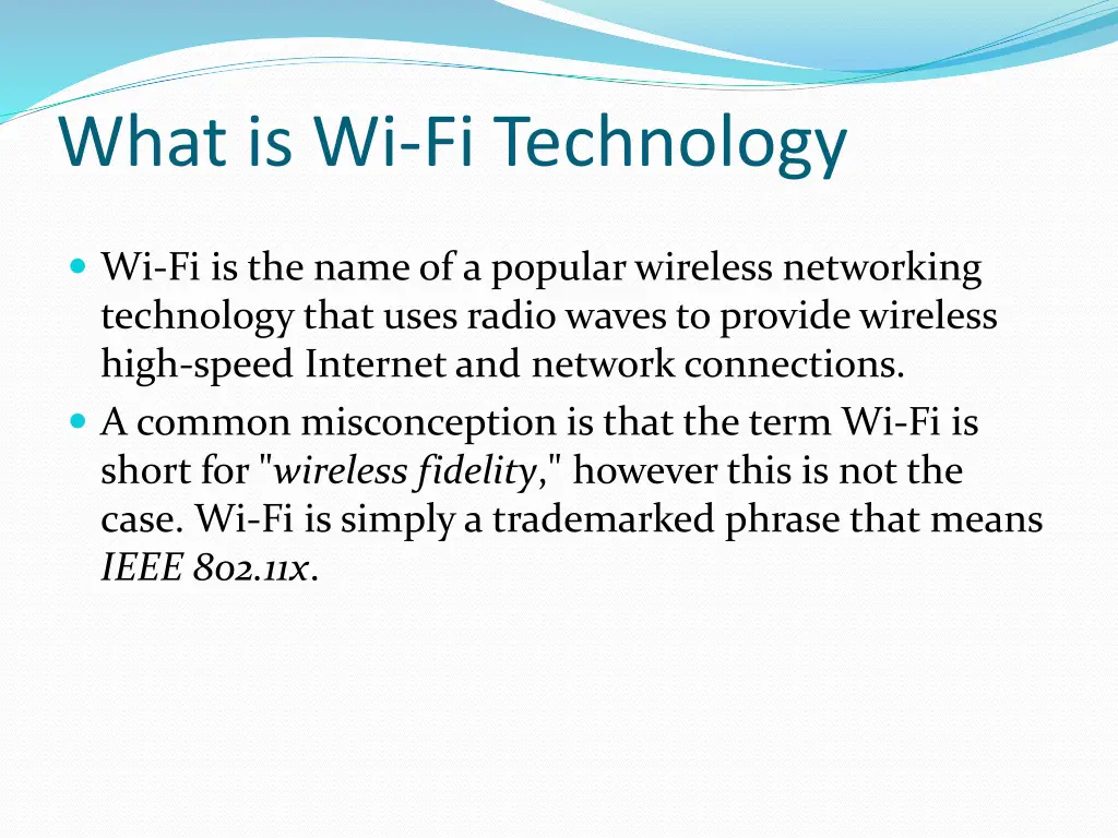 what is wi fi technology
