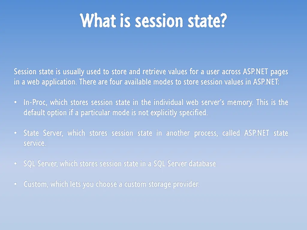 what what is is session