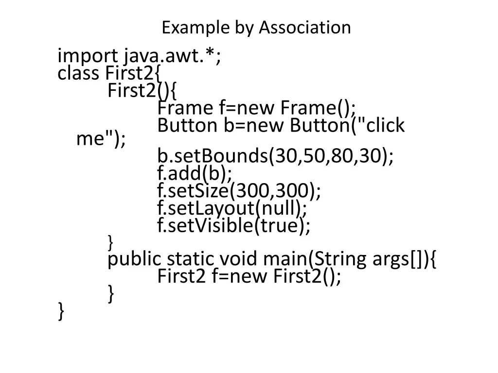 example by association