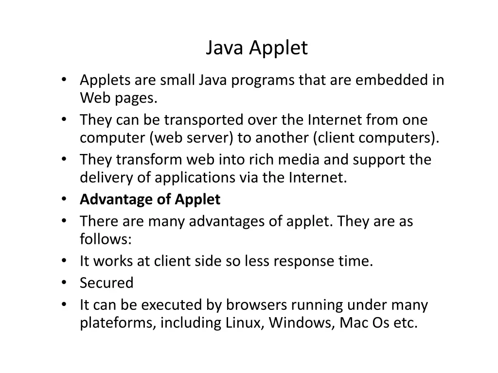java applet