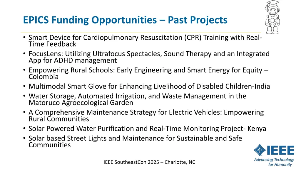 epics funding opportunities past projects