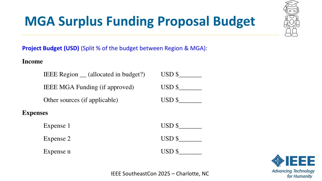 mga surplus funding proposal budget
