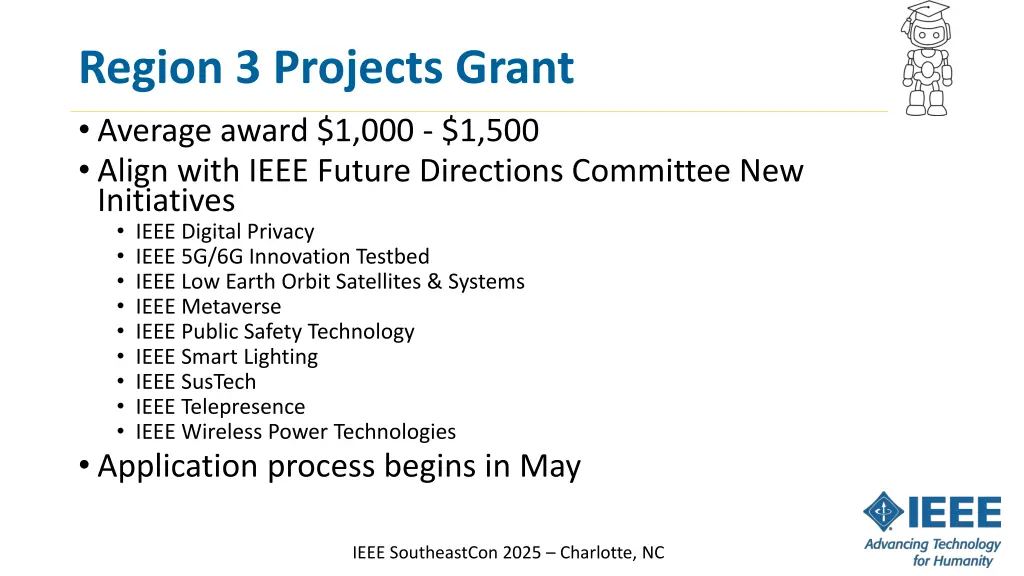 region 3 projects grant average award