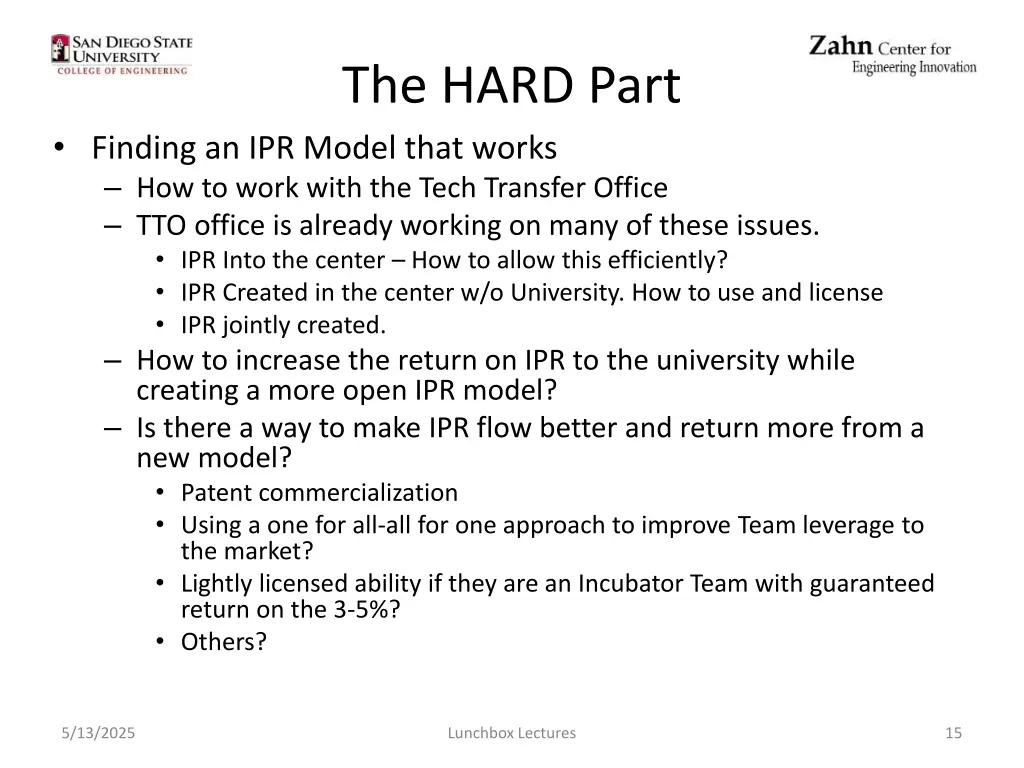 the hard part