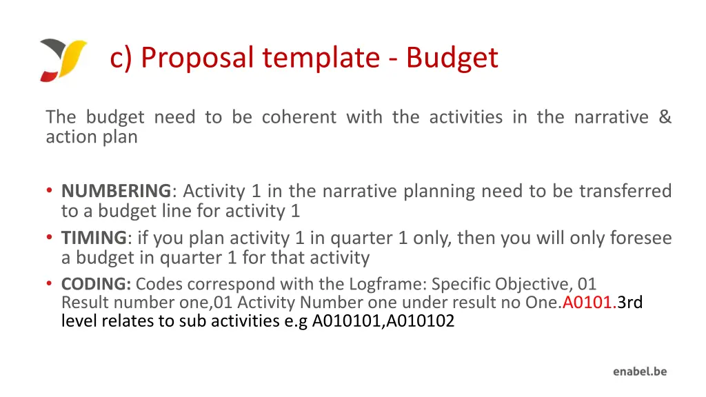 c proposal template budget