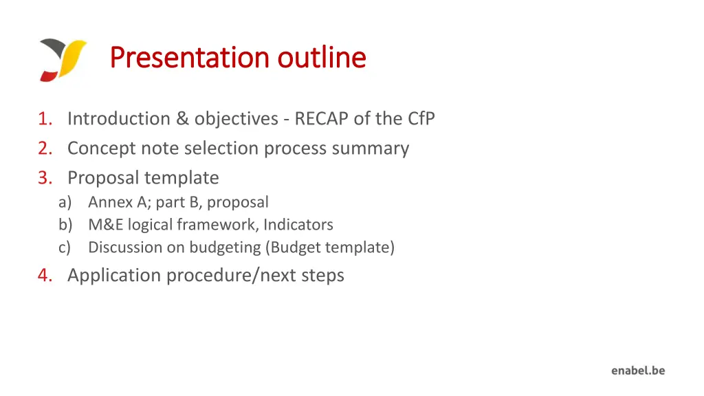 presentation presentation outline