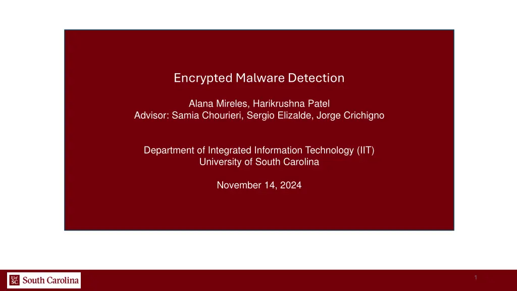 encrypted malware detection